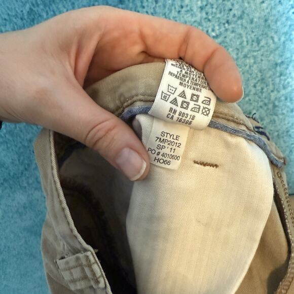 Lucky Brand Men’s Jeans Size 34 Tan Khaki Straight Leg Pants Fits 34x31 - Picture 14 of 16